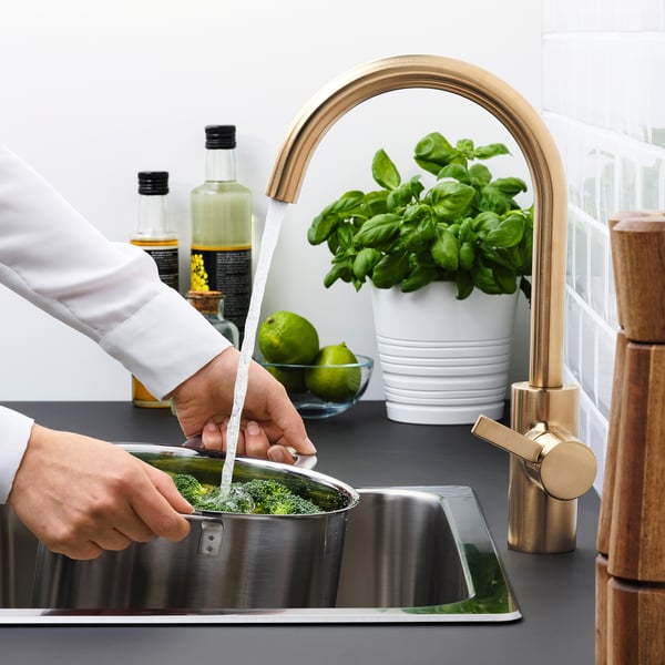 IKEA DELSJÖN Kitchen Faucet Brass Color