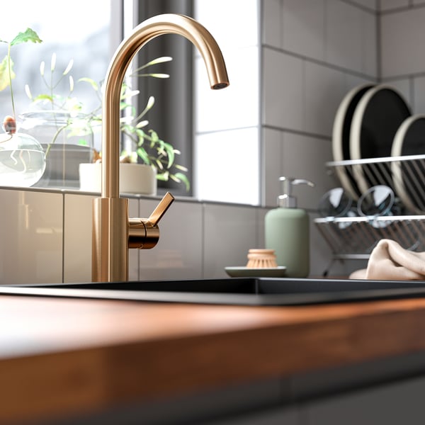 IKEA DELSJÖN Kitchen Faucet Brass Color