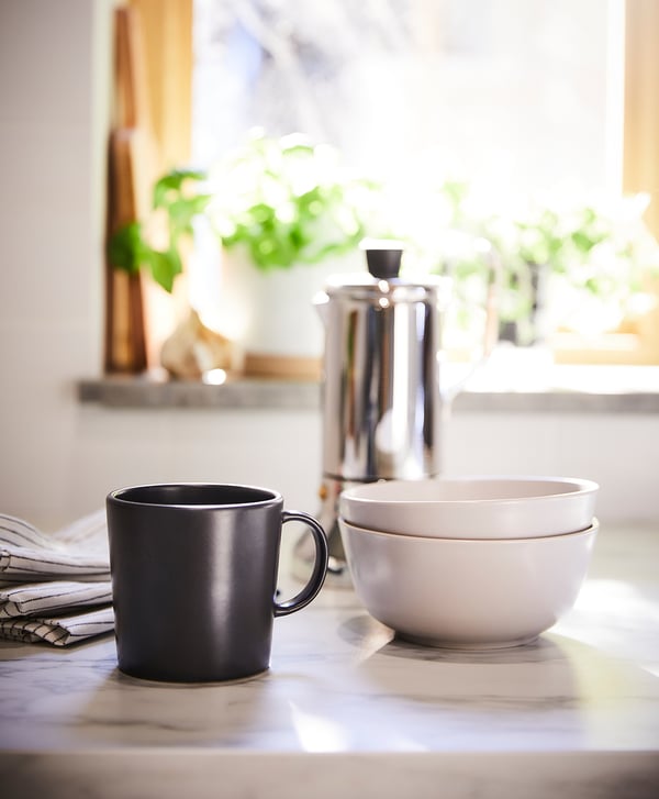 IKEA DINERA Mug Dark Gray 10 Oz
