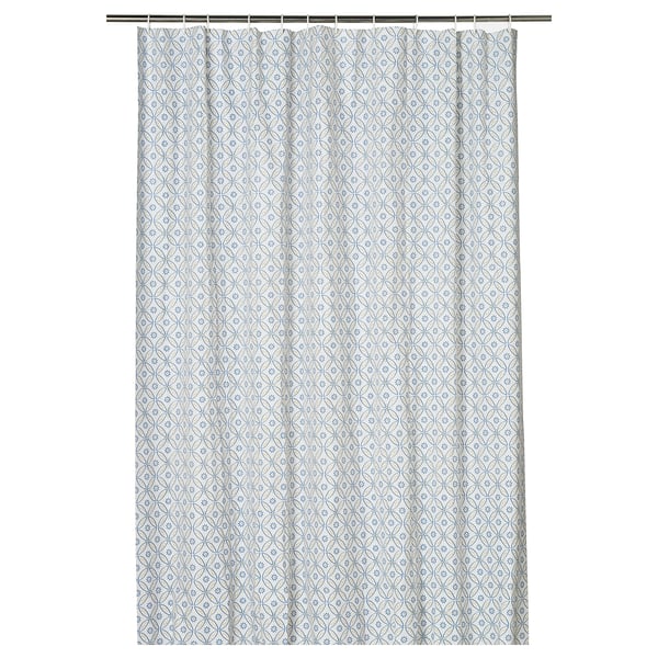 IKEA DOCKBÅT Shower curtain white/multicolor 72x72 "