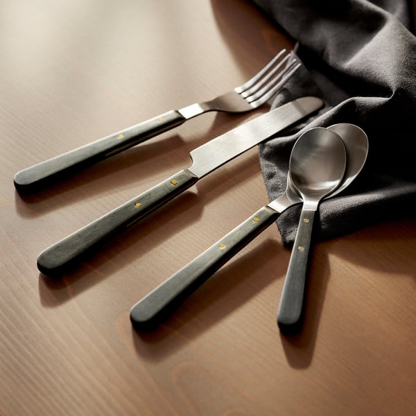 IKEA DOFTSKÖLD 20-piece Flatware Set Black