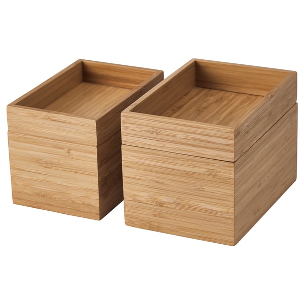 IKEA DRAGAN 4-piece bathroom set bamboo