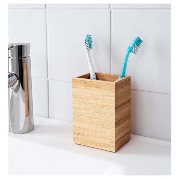 IKEA DRAGAN Toothbrush Holder Bamboo