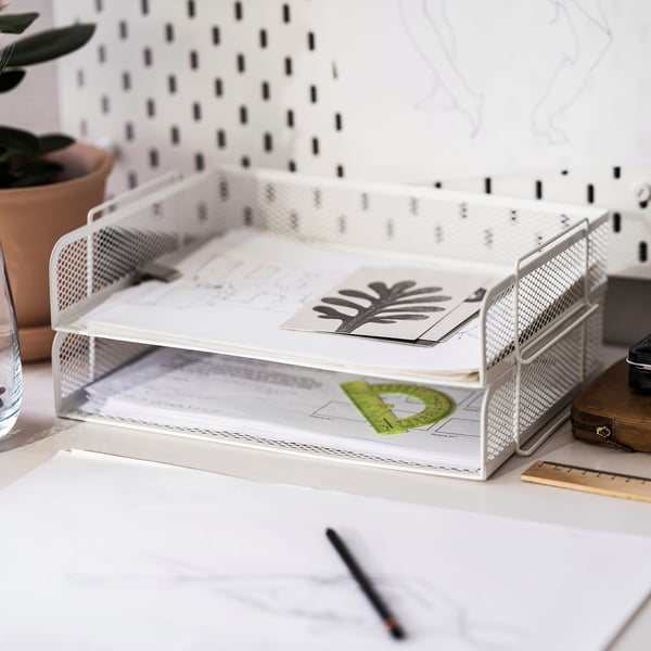 IKEA DRÖNJÖNS Letter Tray White