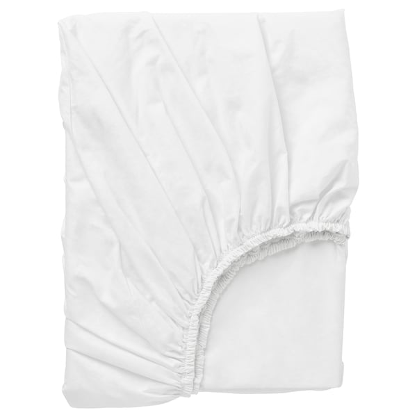 IKEA DVALA Fitted sheet white Queen