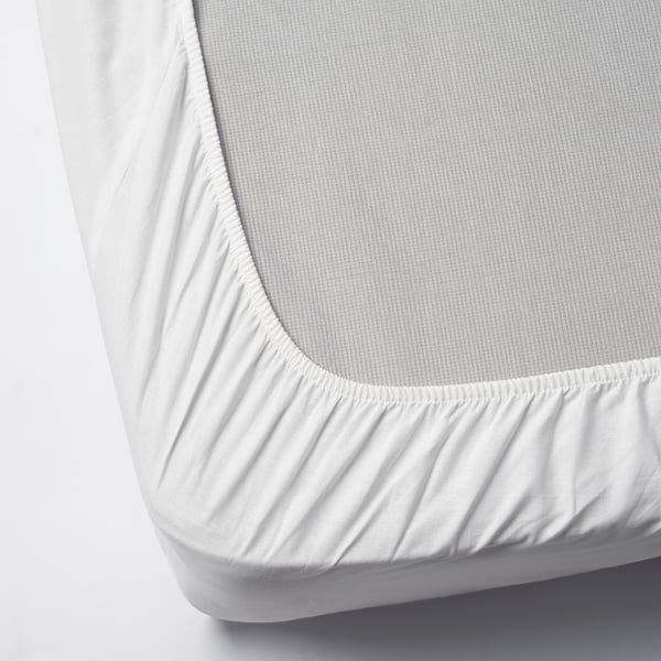 IKEA DVALA Fitted Sheet White Twin X-long
