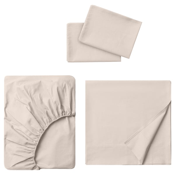 IKEA DVALA Sheet set beige King