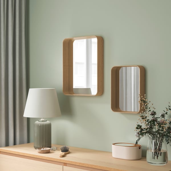IKEA DVÄRGSYREN Mirror Oak Veneer 15 ¾x19 ¾ "