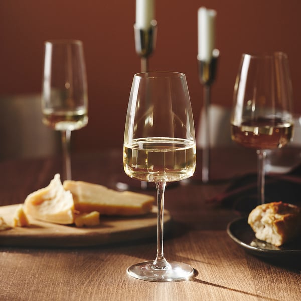 IKEA DYRGRIP White Wine Glass Clear Glass 14 Oz