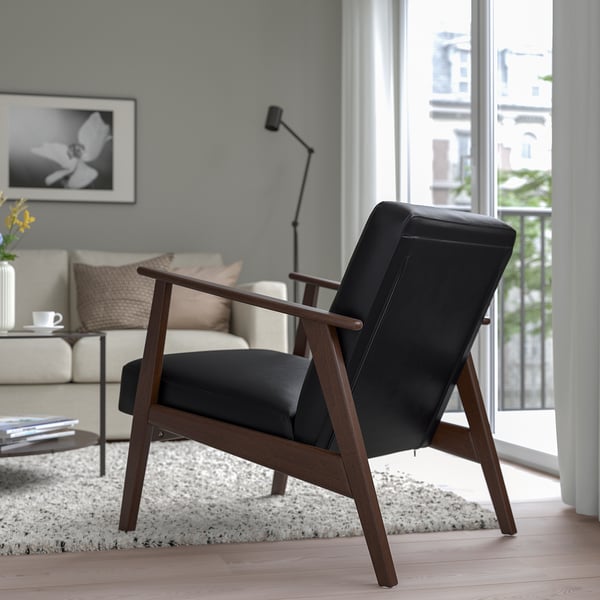 IKEA EKENÄSET Armchair Jonsbyn Black
