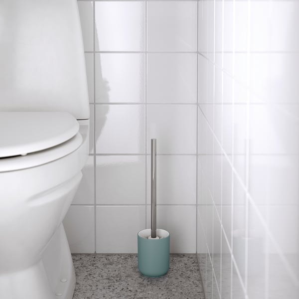 IKEA EKOLN Toilet Brush Light Gray-turquoise