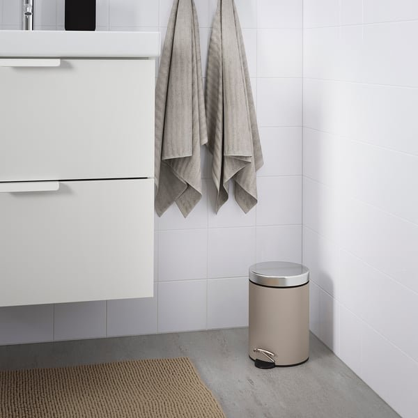 IKEA EKOLN Trash Can Beige 1 Gallon