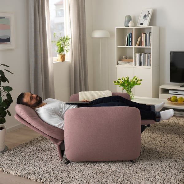 IKEA EKOLSUND Recliner Gunnared Light Brown-pink