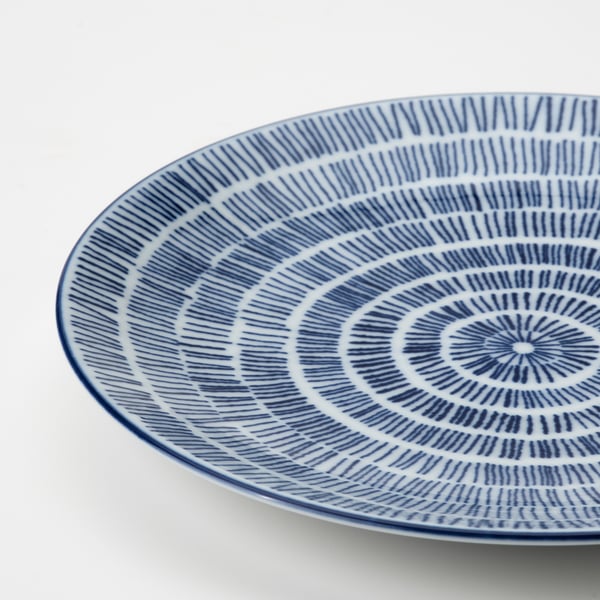 IKEA ENTUSIASM Side Plate Patterned/blue 7 "