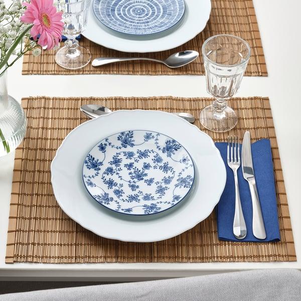 IKEA ENTUSIASM Side Plate Patterned/blue 7 "