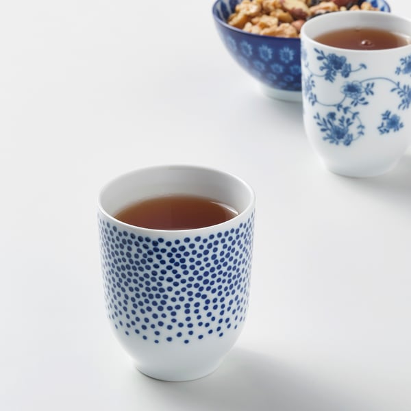 IKEA ENTUSIASM Tumbler Patterned/blue 7 Oz