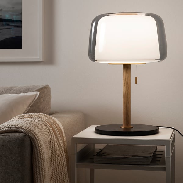 IKEA EVEDAL Table Lamp Marble/gray