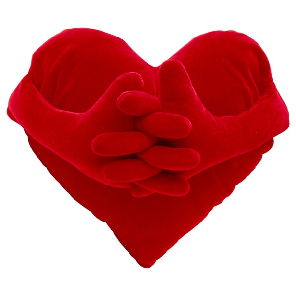 IKEA FAMNIG HJÄRTA Cushion Red 16x40 "