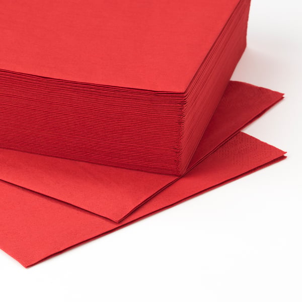 IKEA FANTASTISK Paper Napkin Red 15 ¾x15 ¾ "