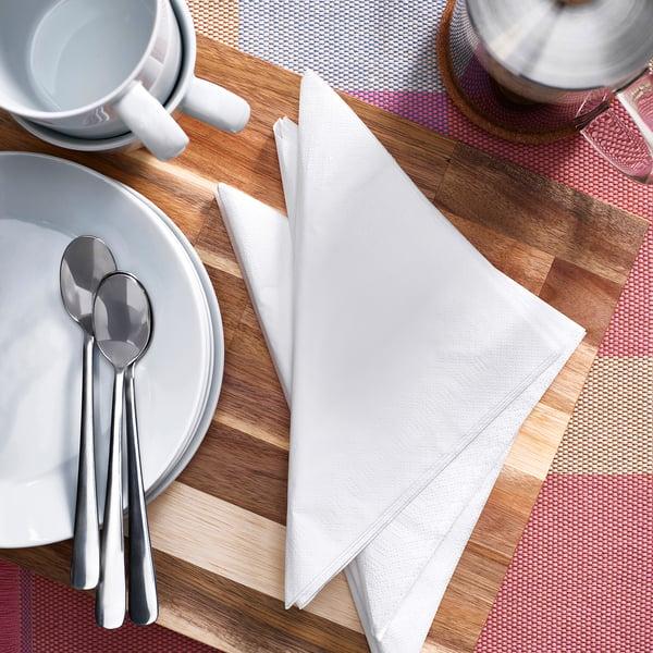 IKEA FANTASTISK Paper Napkin White 15 ¾x15 ¾ "