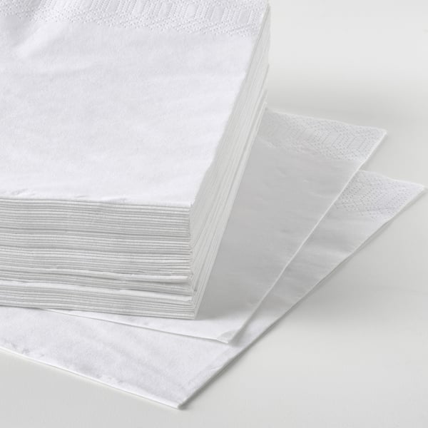IKEA FANTASTISK Paper Napkin White 9 ½x9 ½ "