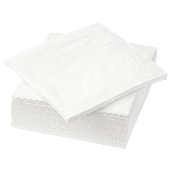 IKEA FANTASTISK Paper napkin white 9 ½x9 ½ "