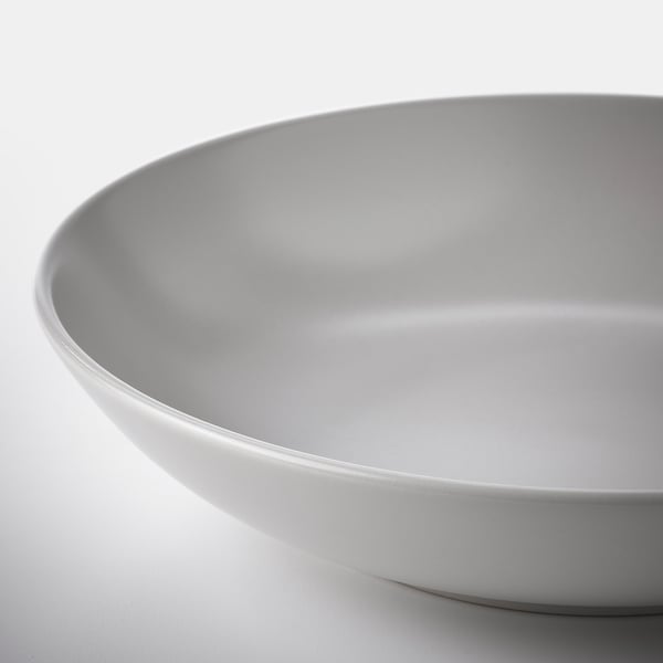 IKEA FÄRGKLAR Deep Plate/bowl Matte Light Gray 9 "