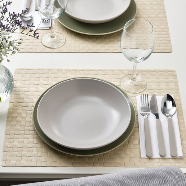 IKEA FÄRGKLAR Deep Plate/bowl Matte Light Gray 9 "