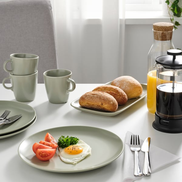 IKEA FÄRGKLAR Plate Matte Green 10 "