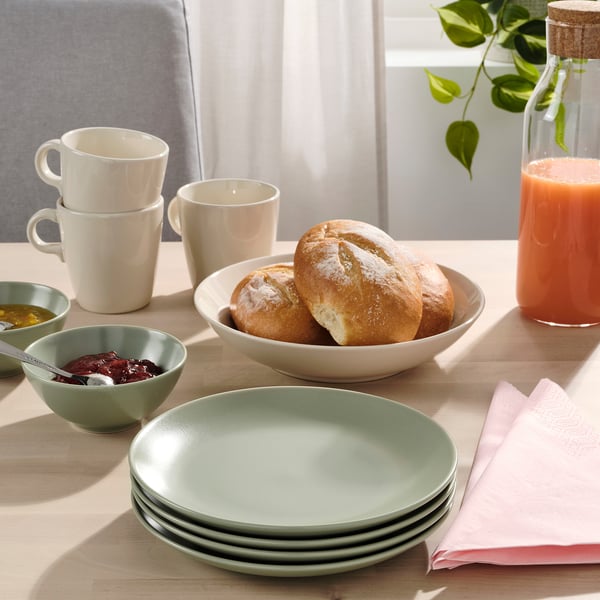 IKEA FÄRGKLAR Side Plate Matte Green 8 "