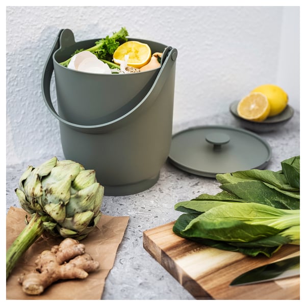 IKEA FARMARKVAST Compost Bin Gray-green 135 Oz