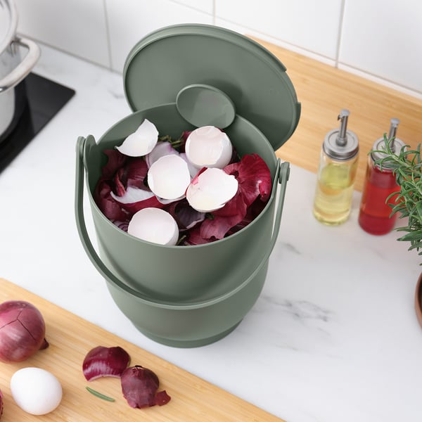 IKEA FARMARKVAST Compost Bin Gray-green 135 Oz