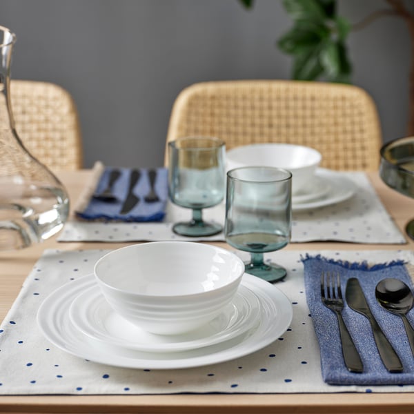 IKEA FAVORISERA 12 Piece Dinnerware Set White