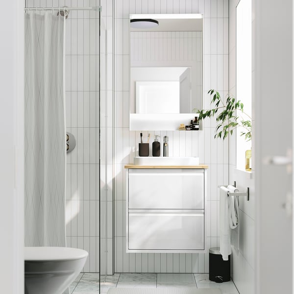 IKEA FAXÄLVEN Mirror With Built-in Lighting 24x37 "