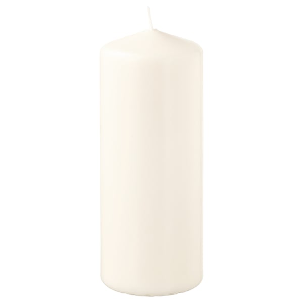 IKEA FENOMEN Unscented pillar candle natural 5 ½ "