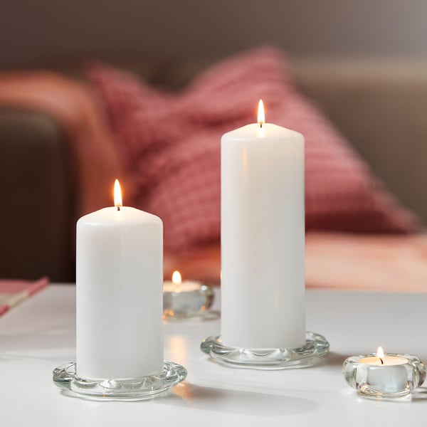 IKEA FENOMEN Unscented Pillar Candle Natural 7 ½ "