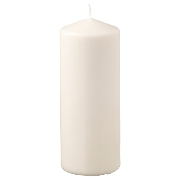 IKEA FENOMEN Unscented pillar candle natural 7 ½ "