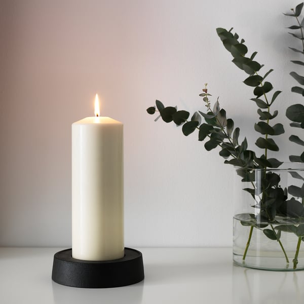 IKEA FENOMEN Unscented Pillar Candle Natural 9 "