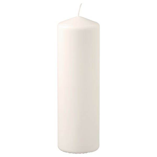 IKEA FENOMEN Unscented pillar candle natural 9 "