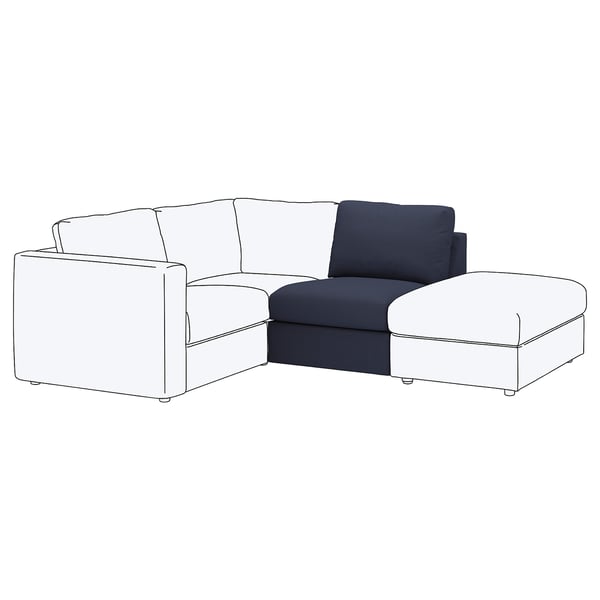 IKEA FINNALA 1-seat section Orrsta black-blue