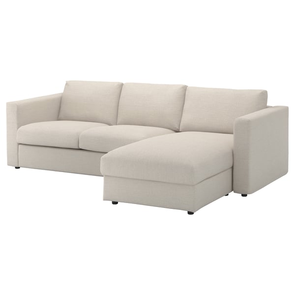 IKEA FINNALA Sofa with chaise/Gunnared beige