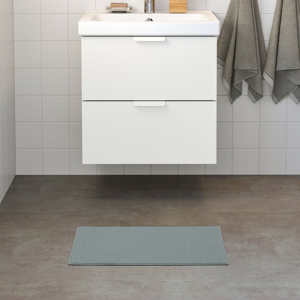 IKEA FINTSEN Bath Mat Gray 16x24 "