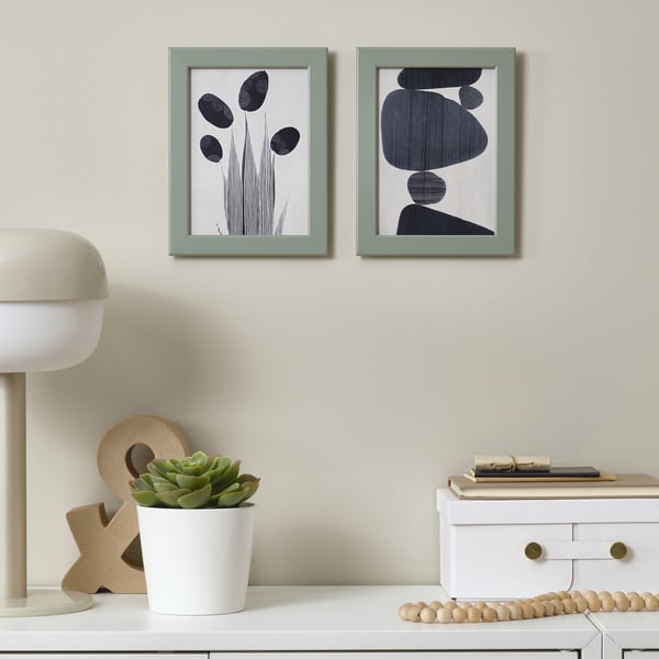 IKEA FISKBO Frame Light Gray-green 5x7 "