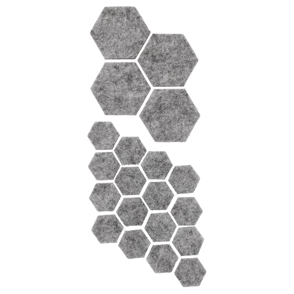 IKEA FIXA Stick-on floor protectors set of 20 gray