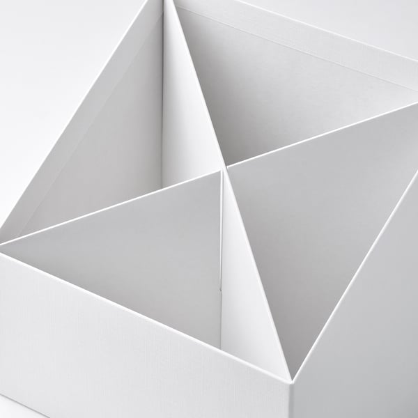 IKEA FJÄDERHARV Desk Organizer White 6 ¼x6 ¼ "