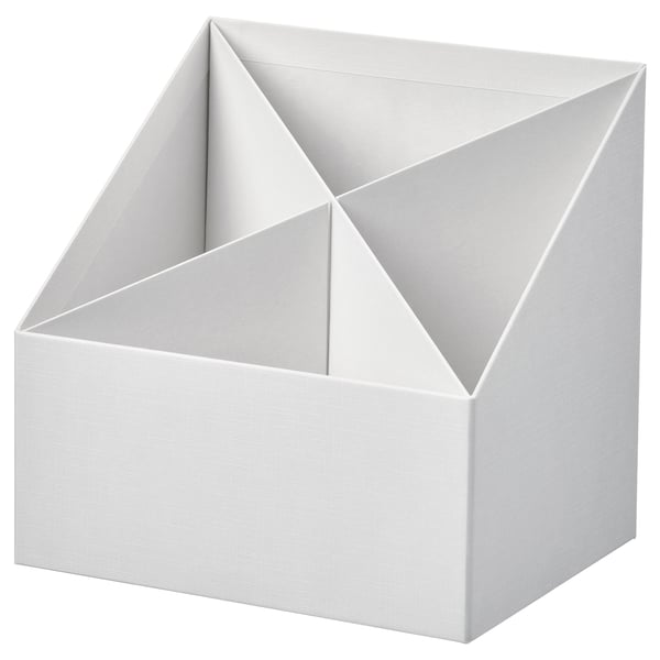 IKEA FJÄDERHARV Desk organizer white 6 ¼x6 ¼ "
