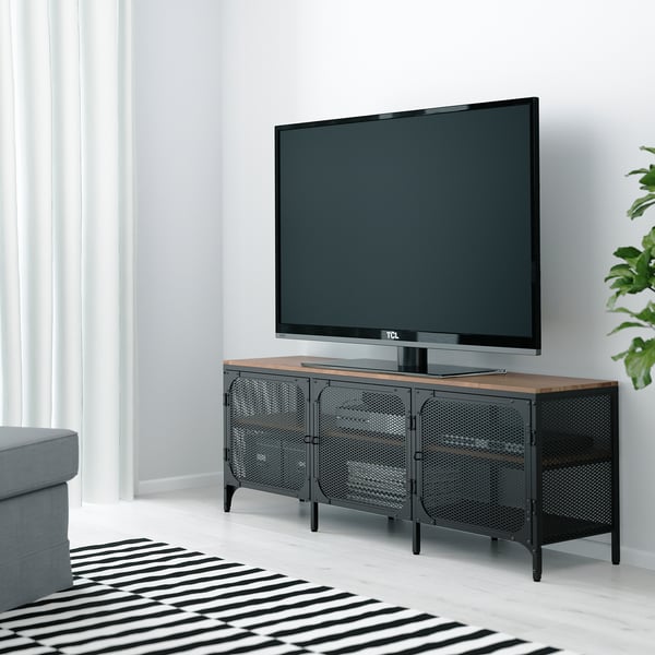 IKEA FJÄLLBO TV Unit Black 59x14 1/8x21 1/4 "