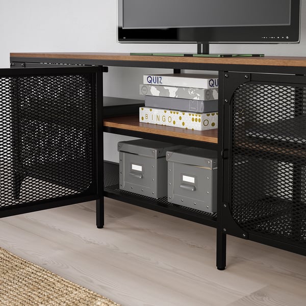 IKEA FJÄLLBO TV Unit Black 59x14 1/8x21 1/4 "