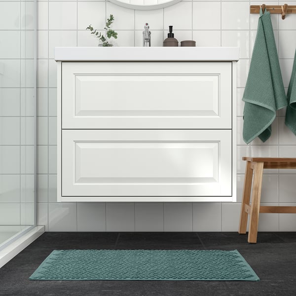 IKEA FJÄLLKATTFOT Bath Mat Turquoise 20x31 "