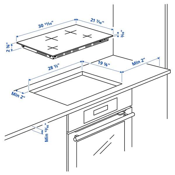 IKEA FLACKSTA Induction Cooktop Black 30 "